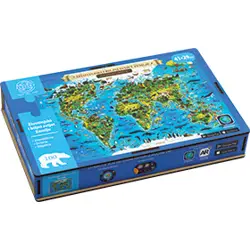 Igra drvene puzzle ALAYSKY Flora&amp;Fauna interaktivne u drvenoj kutiji IQ App P16