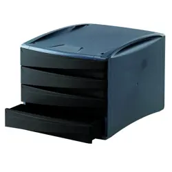 Kutija stolna sa 4 ladice, PVC, Fellowes, crna