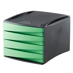 Kutija stolna sa 4 ladice, PVC, Fellowes, zelena
