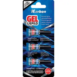 Ljepilo trenutno 3x1g superglue GEL KARBON bls  P12/120