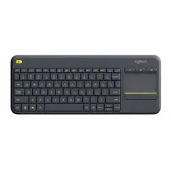 Logitech K400 PLUS Wireless Touch Keyboard, Black, DE