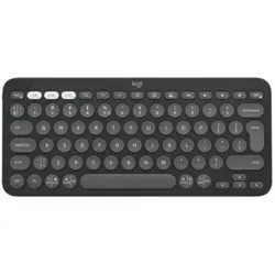 Logitech Pebble Keys 2 K380s Bluetooth Keyboard, Graphite, HR