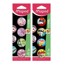 Magneti Tatoo set od 4 komada fi 30mm Maped boja sortirano MAP530010