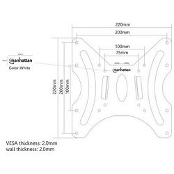 Manhattan TV nosač zidni slim 23"-43",do 30kg,crni