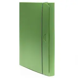 Mapa s gumicom B4 Holos 3 cm, polipropilen, dimenzija 35x25x3 cm, Fellowes, zelena