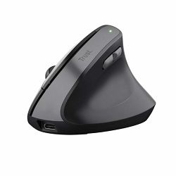 Miš TRUST Bayo II, ergonomski, bežični, punjivi, Black