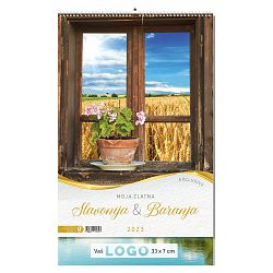 "MOJA ZLATNA SLAVONIJA i BARANJA"  13 list., dim: 33x55 cm, PVC vrećica, P/25, color kalendar