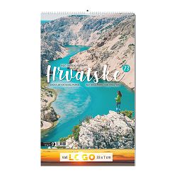 "NACIONALNI PARKOVI HRVATSKE" 13 list., dim: 33x55 cm, PVC vrećica, P/25, color kalendar