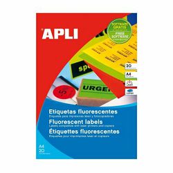 Naljepnica Apli 210x297mm fluorescentna narančasta 20L 2879