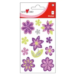 Naljepnice Glitter cvijeće, 1 list sa 11 naljepnica, Herlitz