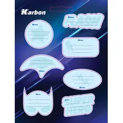 Naljepnice za bilježnice KARBON DEČKI 7 kom P24/240/480