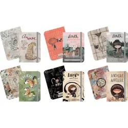 Notes Anekke A5 TU sort 6motiva, dimenzije: 14,5x21x1,5 cm