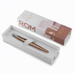 Olovka kemijska Parker Jotter, Global Icon Rome, bronca, vrh medium, plava tinta