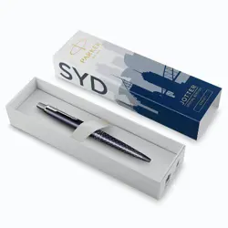 Olovka kemijska Parker Jotter, Global Icon Sydney, plava, vrh medium, plava tinta