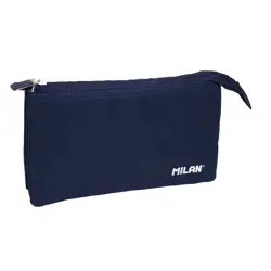 Pernica vrećica plosnata MILAN kolekcija 1918, navy blue 2 zipa 5 pretinaca P36