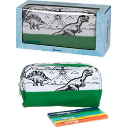 Pernica za bojanje s 6 flomastera Karbon DINO WORLD P24