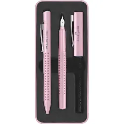 Pisaća garnitura Faber Castell, kemijska olovka + nalivpero, roza