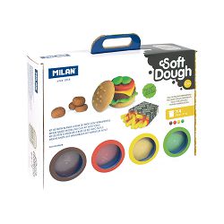 Plastelin MILAN Soft Dough House of Burgers 4 boje x 116g P6