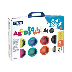 Plastelin MILAN Soft Dough Lots of Letters set 8 boja x 59g P6