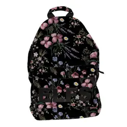 Ruksak Elfs flowers black