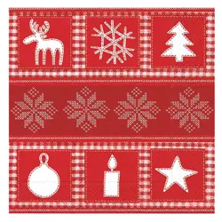 Salvete papirnate 33x33 cm 20 komada Božić Nordic Herlitz