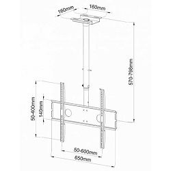 SBOX stropni stalak  40-65/102-165cm, do 60 kg