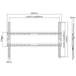 SBOX fiksni nosač 37"-80", do 345kg