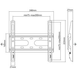 SBOX zidni stalak za TV 23”-43” , do 45 kg