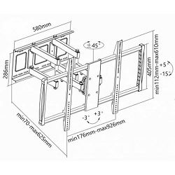 SBOX nagibno okretni nosač 60"-100", do 80kg