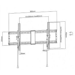 SBOX nosač PLB-5948T, 43 - 90", do 70kg