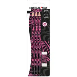 Set ol.graf. x3HB + gumica neon roza EBERHARD FABER bls P10/200