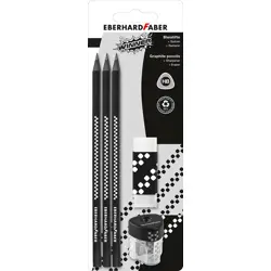 Set ol.graf x3HB, šiljilo + gumica EBERHARD FABER Winner bls P10/100