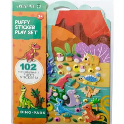Set za igranje puffy naljepnice 2D DINO PARK P50
