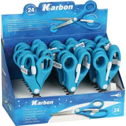 Škare KARBON školske tupi vrh s povratnim mehanizmom displej P24/432