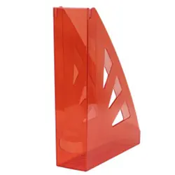 Stalak za spise okomiti, PVC, prozirni crveni, Office products