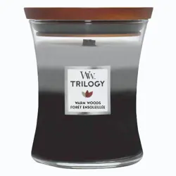 Svijeća medium Trilogy Warm woods 92911E