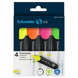 Tekstmarker Schneider, Job, 1-5 mm, set od 4 boje, PVC etui