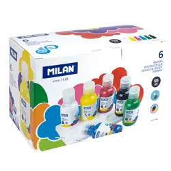 Tempera set 6 boja 125ml + kist i paleta za miješanje boja