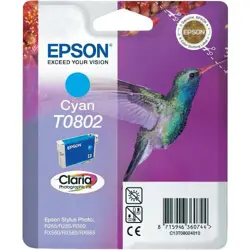 Tinta Epson T0802, cyan, 7,4 ml