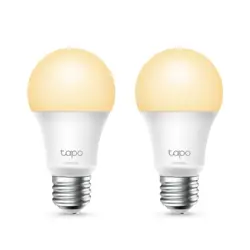 TP-Link Tapo L510E Smart Wi-Fi Light Bulb, Dimmable, 2-Pack