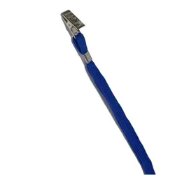Trakica 12 mm za ID karticu s metalnom kvačicom, plava, S-1081BLU 
