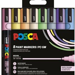 Uni pak marker Posca pc-5m pastelne boje 8/1 plastic free pakiranje