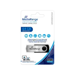 USB 64GB 2.0, Mediarange, sivo-crni