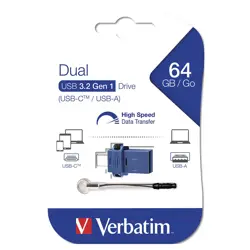USB 64GB 3.0/USB-C Verbatim Store'n'Go Dual , crno-plavi V049966