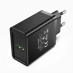 Vention 1-port USB Wall Charger (18W) EU-Plug, Black