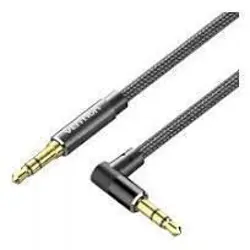 Vention Cotton Braided 3.5mm Male to Male Right Angle Audio Cable 2m, Black