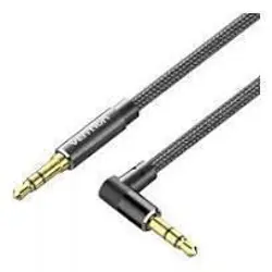 Vention Cotton Braided 3.5mm Male to Male Right Angle Audio Cable 0,5m, Black