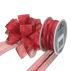 Vrpca kolut 3 m x 25 mm, za mašne, crvena, Herlitz