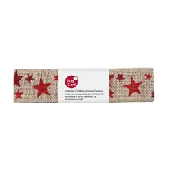 Vrpca ukrasna 2 m x 25 mm, bež, zvjezdice crvene, Herlitz